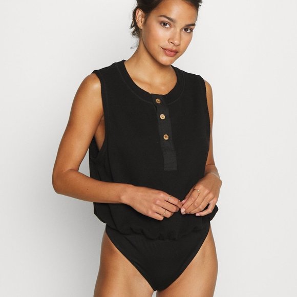 Free People Peek Aye Bodysuit Black S - Picture 1 of 6